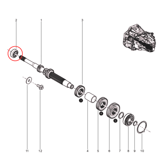 RN 33100R ROLAMENTO DO EIXO PRIMARIO KWID -LADO EMBREAGEM-  322033100R -4-